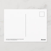 マークE西洋人自己ポートレートオレンジホワイトブルー ポストカード (裏面)