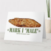 マークI男性世界大戦1大英重戦車WWI サンキューカード (正面)