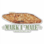 マークI男性世界大戦1大英重戦車WWI シール (正面)