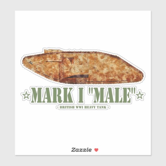 マークI男性世界大戦1大英重戦車WWI シール (シート)