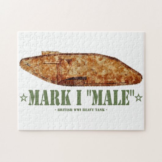 マークI男性世界大戦1大英重戦車WWI ジグソーパズル (横)