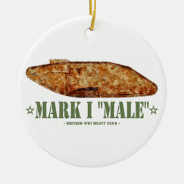 マークI男性世界大戦1大英重戦車WWI セラミックオーナメント