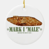 マークI男性世界大戦1大英重戦車WWI セラミックオーナメント (裏面)