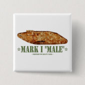 マークI男性世界大戦1大英重戦車WWI 缶バッジ (正面)