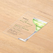 マーグアンドマトリモニーモダンブライダルシャワー アクリル招待状 (レイダウン)