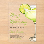 マーグモダン&マトリモンスカクテルブライダルシャワー アクリル招待状 (正面)