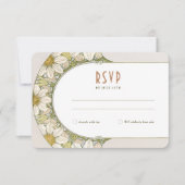 マーグリット ウェディング RSVP 挿入 ヴィンテージ アートヌーボー 招待状 (正面)
