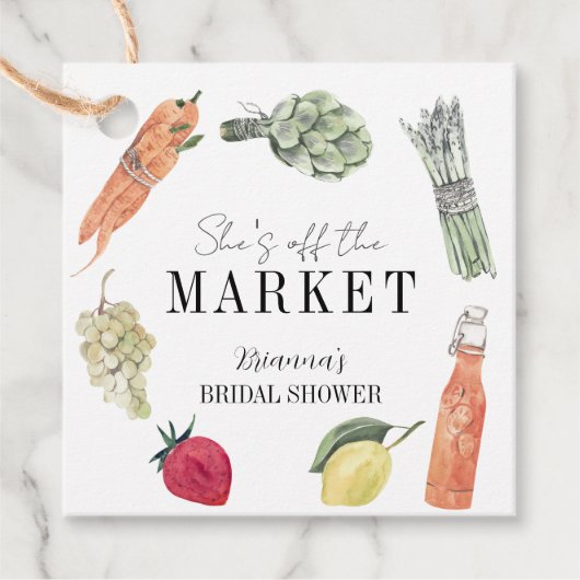 マーケットからおさえちゃった！ フーマーケット ブライダルシャワー フェイバータグ (正面)