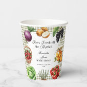 マーケットからおさえてきた ギンガムのプリンセスシャワー 紙コップ (裏面)