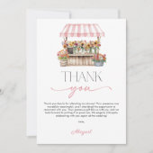 マーケットからおさえてきた ブライダルシャワーの装飾 サンキューカード (正面)