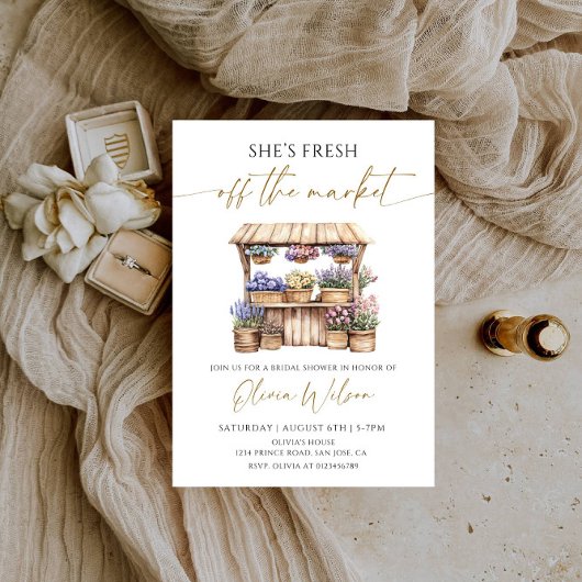 マーケットからお目出で！ ブライダルシャワーパーティー 招待状