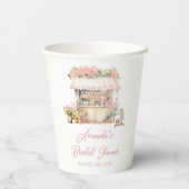 マーケットからお花に囲まれたフレッシュな花嫁のシャワー 紙コップ (裏面)