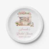 マーケットからお花のブライダルシャワープレート ペーパープレート (正面)