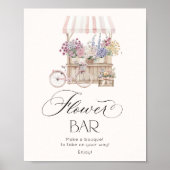 マーケットから届いたばかりのエレガントな花バー ポスター (正面)