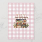 マーケットから彼女は去った ファーマーズマーケット ブライダルシャワー 招待状 (裏面)