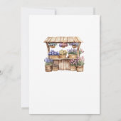 マーケットから彼女は去った ファーマーズマーケット ブライダルシャワー 招待状 (裏面)