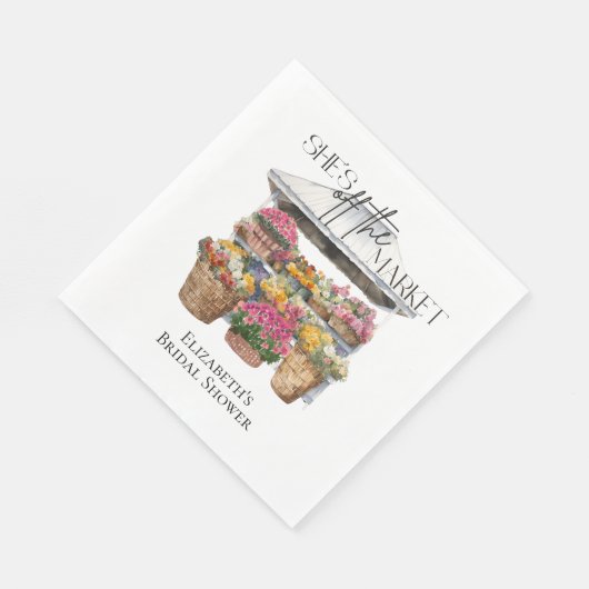 マーケットから消えた花屋のブライダルシャワー スタンダードランチョンナプキン (角)