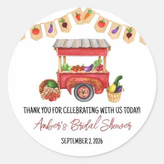 マーケットから消えた！ ブライダルシャワーのプチギフト ラウンドシール (正面)