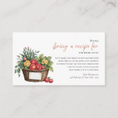 マーケットから消えた！ ブライダルシャワーレシピリクエスト エンクロージャーカード (正面)