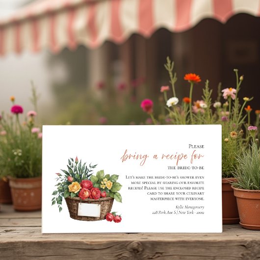 マーケットから消えた！ ブライダルシャワーレシピリクエスト エンクロージャーカード