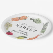 マーケットから消えた! 農家の市場 ブライダルシャワー ペーパープレート (アングル)