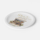 マーケットから消える！ ブライダルシャワー ペーパープレート (アングル)