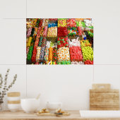 マーケットキャンディースイーツバルセロナスペイン ポスター (キッチン)