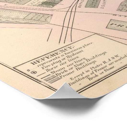 マーケットスクエアブラウンユニバーシティコートハウス ポスター (角)