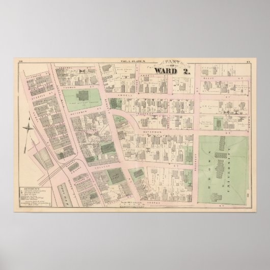 マーケットスクエアブラウンユニバーシティコートハウス ポスター (正面)