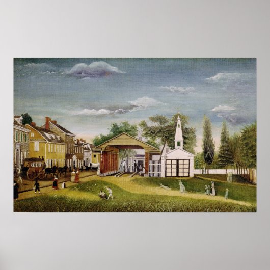 マーケットスクエア、ペンシルバニア州ゲルマンタウン ポスター (正面)