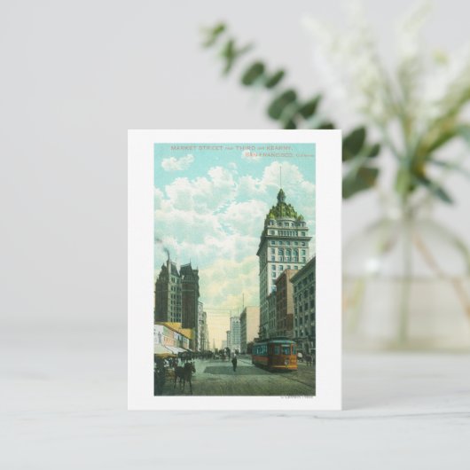 マーケットストリートの3rdとケアニー近くの景色 ポストカード (スタンド正面)