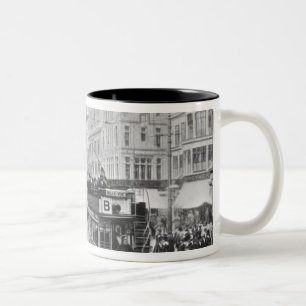 マーケットストリート33番地、マンチェスター、c.1910 ツートーンマグカップ