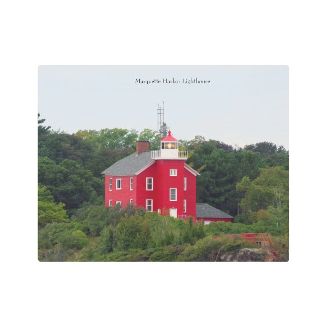 マーケットハーバーライトハウスメタルウォールアート メタルプリント (正面)