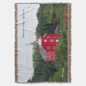 マーケットハーバーライトハウス織り毛布 スローブランケット (正面縦)