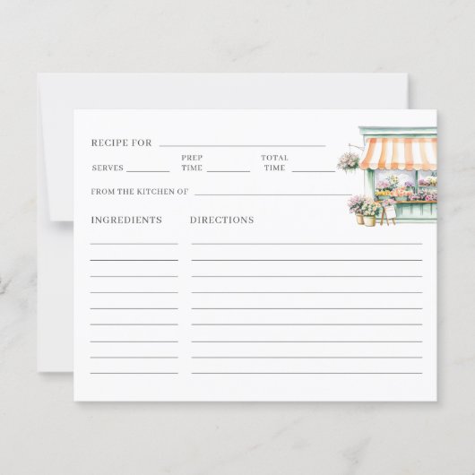 マーケットフラワーショップブライダルシャワーレシピ (正面)