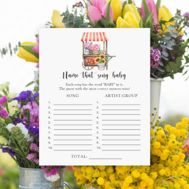 マーケットフラワーベビーシャワー – 名前はベビーソング (クリエイターアップロード済み)