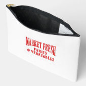 マーケットフレッシュフルーツと野菜プリントカットソーバッグ アクセサリーポーチ (見開き)