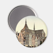 マーケットプレイスとマリエン教会，ロストック，メクレンブ マグネット (正面/裏面)