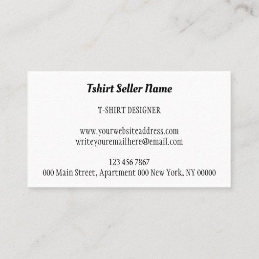 マーケットプレイス熱転写ビニール服 名刺 (裏面)