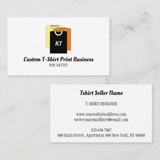 マーケットプレイス熱転写ビニール服 名刺 (正面/裏面)