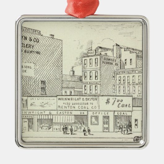 マーケット、サクラメント、カリフォルニア·ノース·サイド メタルオーナメント (正面)