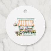 マーケット フラワー ショップ ブライダル シャワーのお礼 フェイバータグ (裏面)