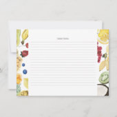 マーケット | 水彩色 ブライダル シャワー レシピ カード (裏面)