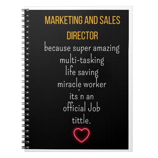 マーケティングおよびセールス・ディレクター ノートブック (正面)
