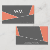 マーケティングコンサルタント |色モダンブロック 名刺 (正面/裏面)