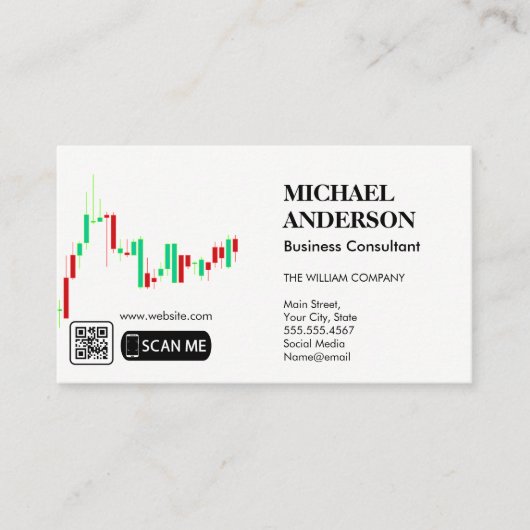 マーケティングコンサルティング |グラフのデータグラフ | QRコード 名刺 (正面)