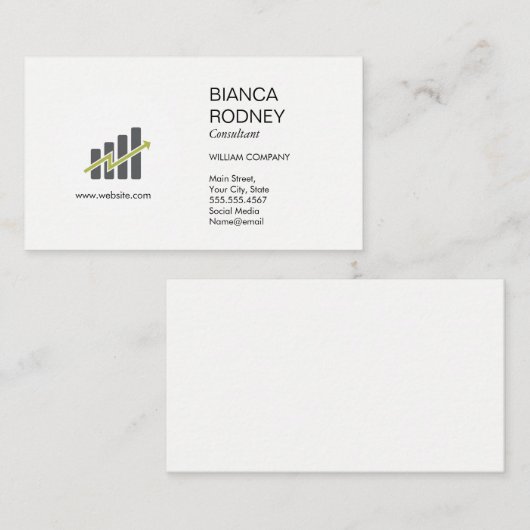 マーケティングコンサルティング | グラフ・データ・チャート 名刺 (正面/裏面)