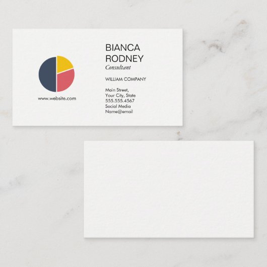マーケティングコンサルティング | 円グラフ分析ドット 名刺 (正面/裏面)