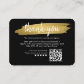 マーケティングパッケージ挿入ビジネスサンキューカード 名刺 (正面)