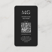マーケティングプロフェッショナルシルバーブラックモダン 名刺 (裏面)